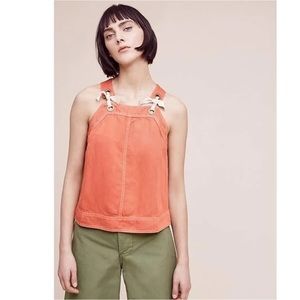 Anthropologie Maeve Coral Shoulder Bow Denim
Tank Top ✨